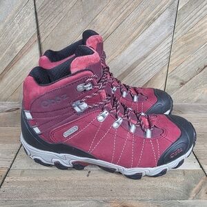 Oboz Bridger Womens Outdoor Athletic Hiking Boots Size 9.5 Rio Red Waterproof